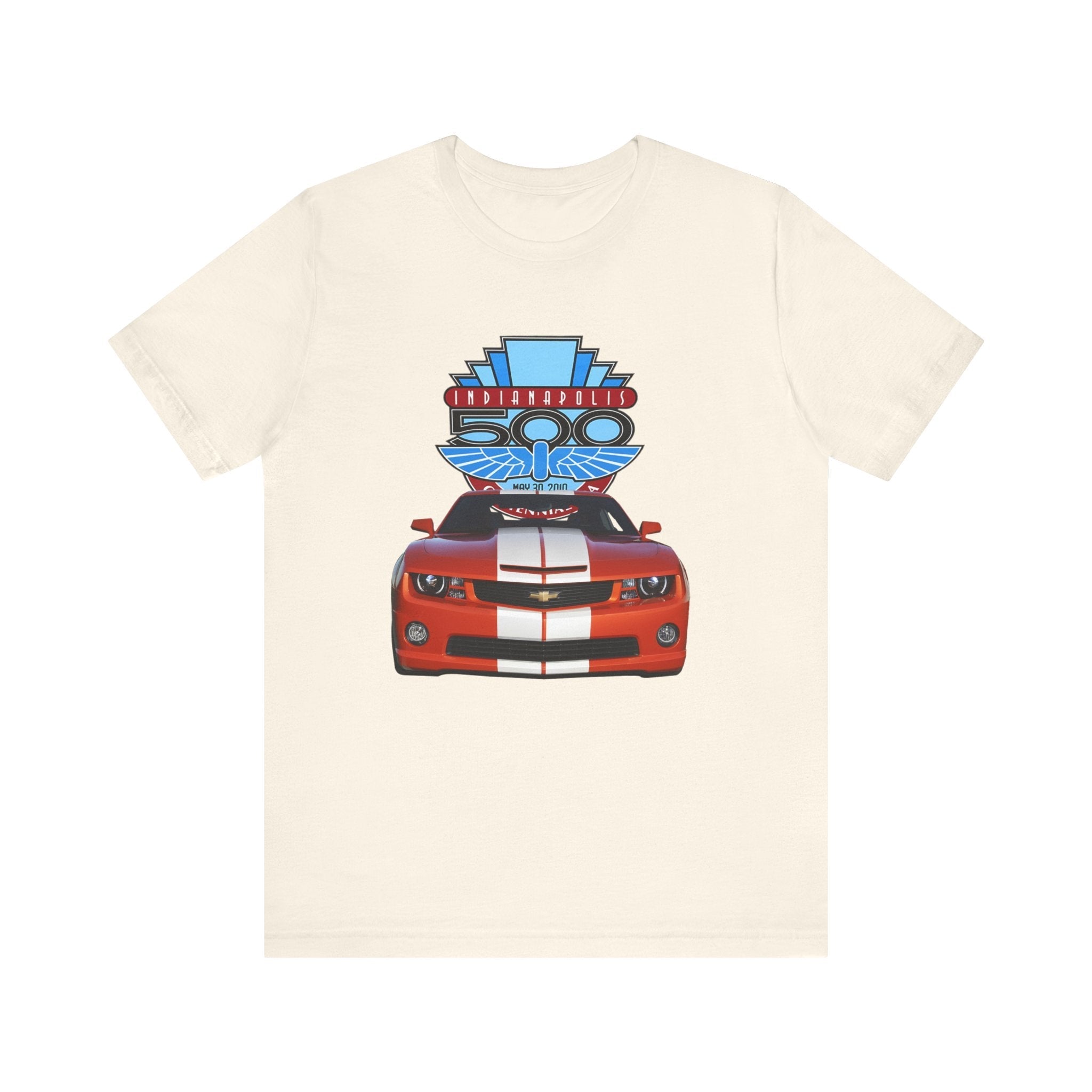 2010 Chevy Camaro Pace Car Short Sleeve Tee featuring classic design with soft cotton fabric.