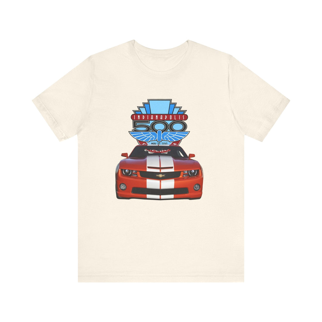 2010 Chevy Camaro Pace Car Short Sleeve Tee featuring classic design with soft cotton fabric.