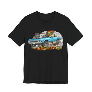 Fueled by Bad Decisions! Lightly Distressed 1966 Chevelle Outlaw Series T-Shirt