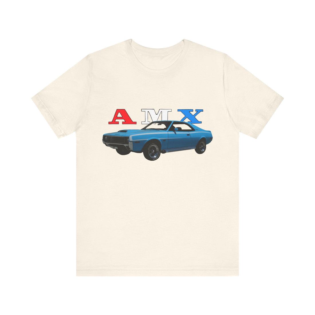 1970 AMX Short Sleeve Tee featuring classic car graphic on black background.