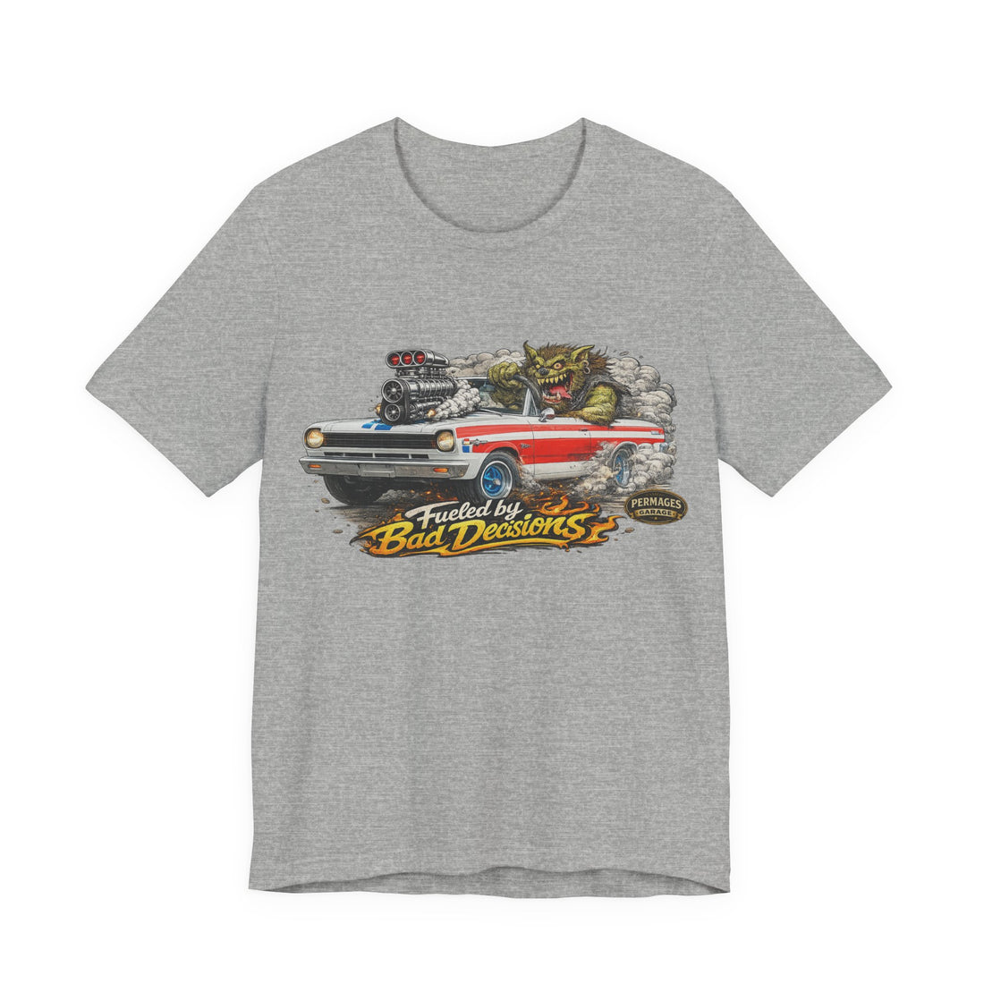 Fueled by Bad Decisions! Lightly Distressed 1969 Hurst Outlaw Series T-Shirt