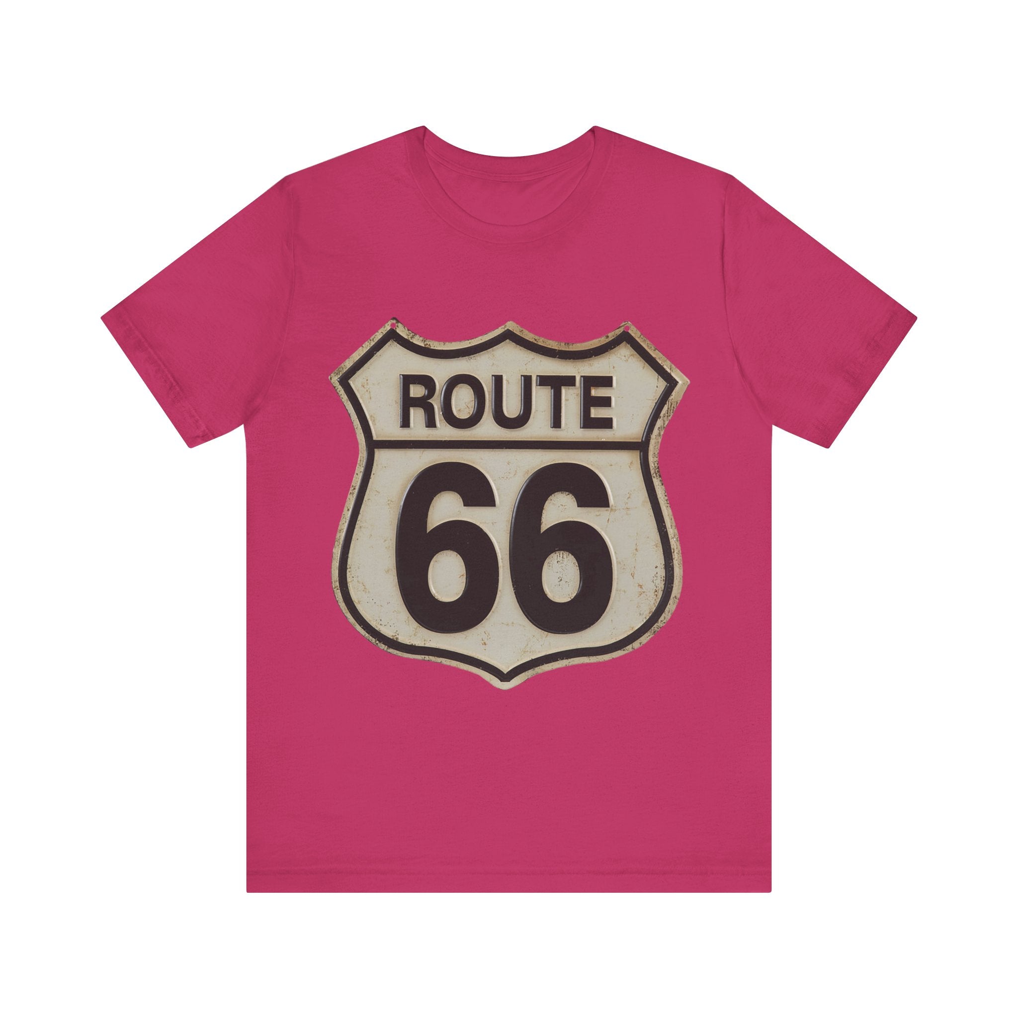 Distressed Route 66 sign Short Sleeve Tee