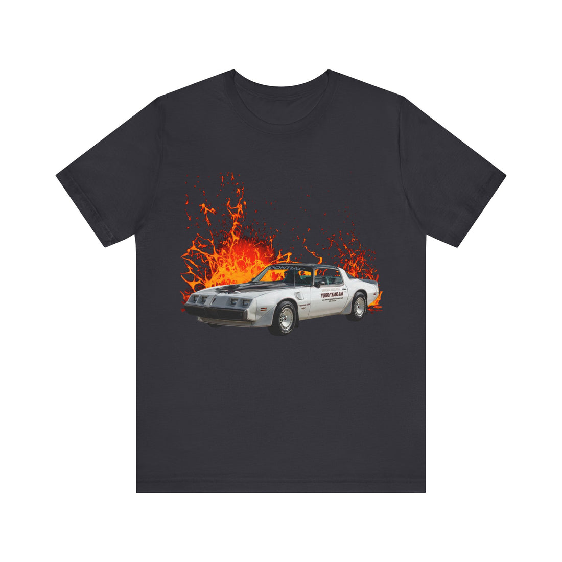 1980 Pontiac  Turbo Trans AM Pace Car in our lava series Short Sleeve Tee