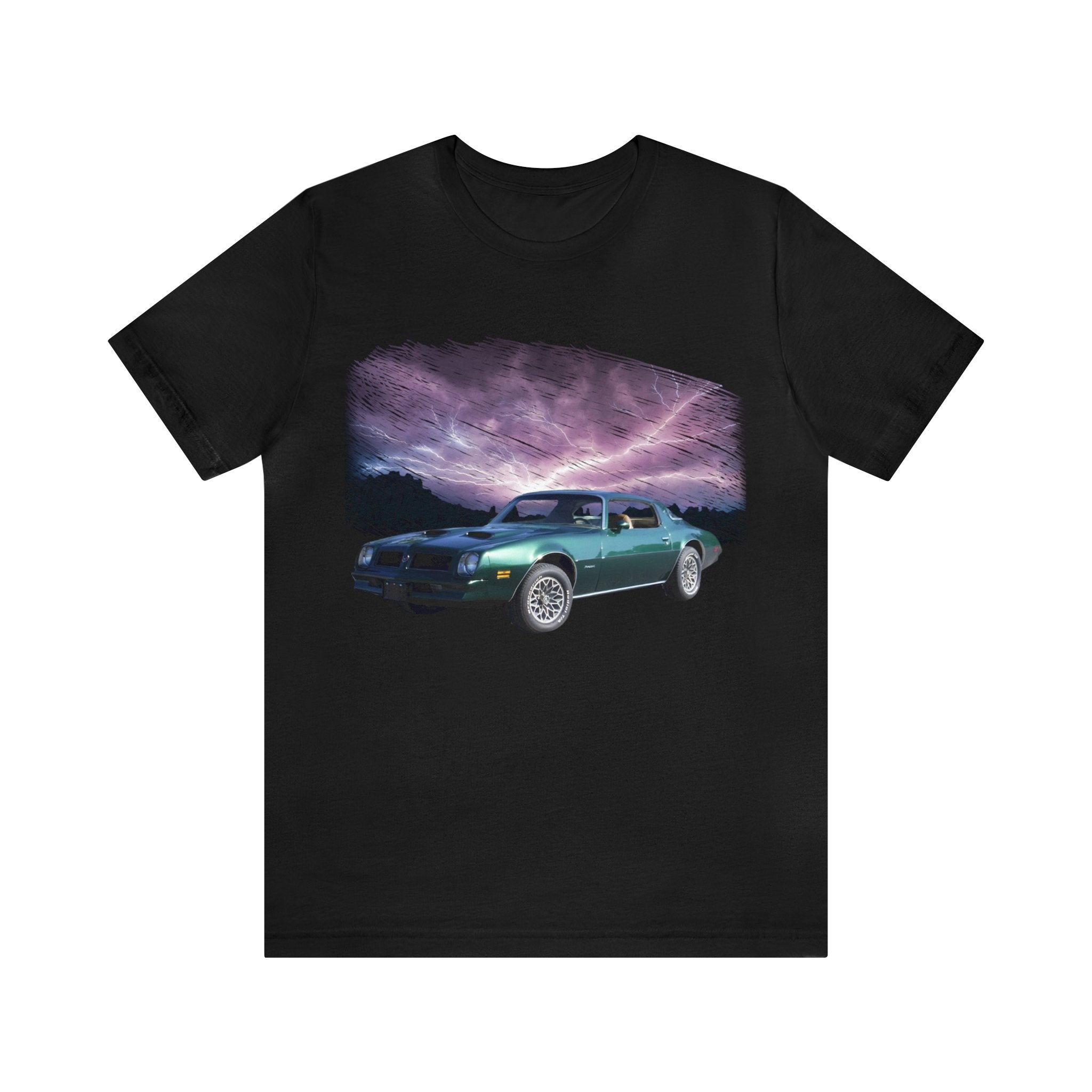 1976 Formula Firebird in our lightning series Short Sleeve Tee