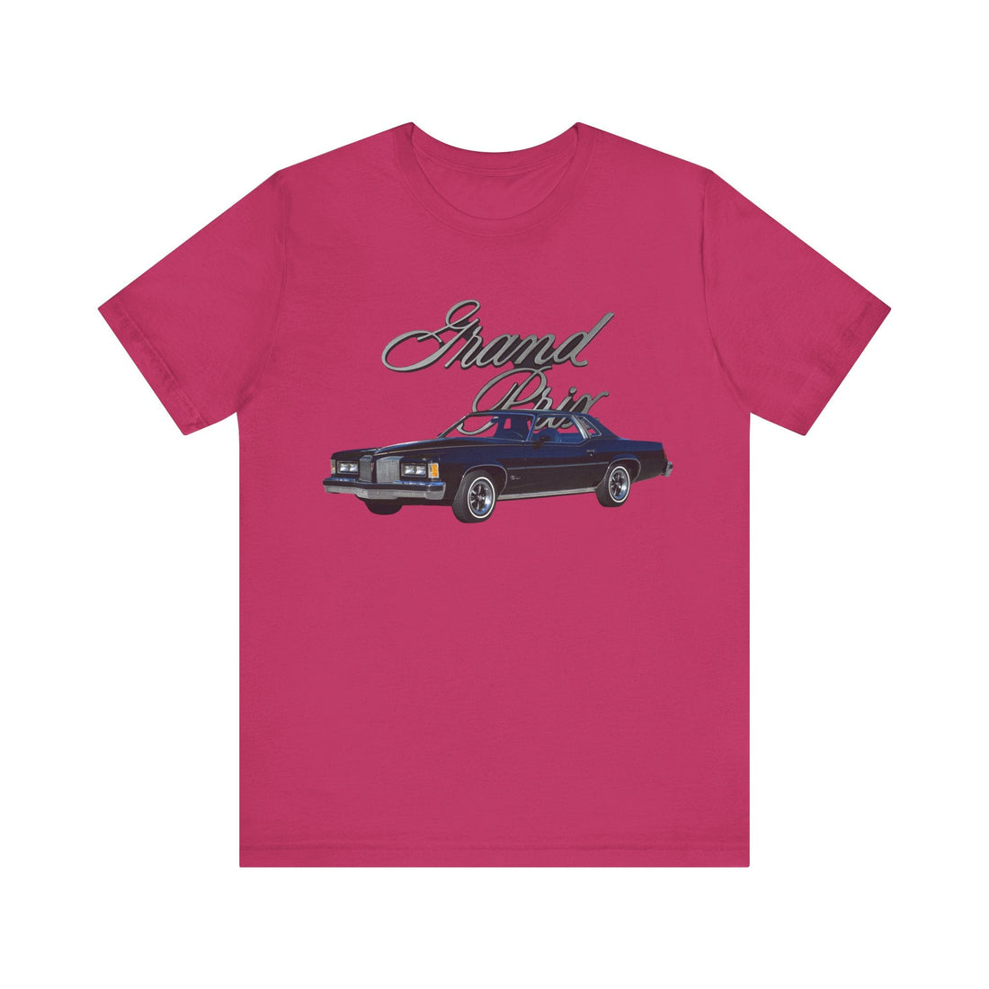 1976 Pontiac Grand Prix SJ short sleeve tee with classic car graphic.