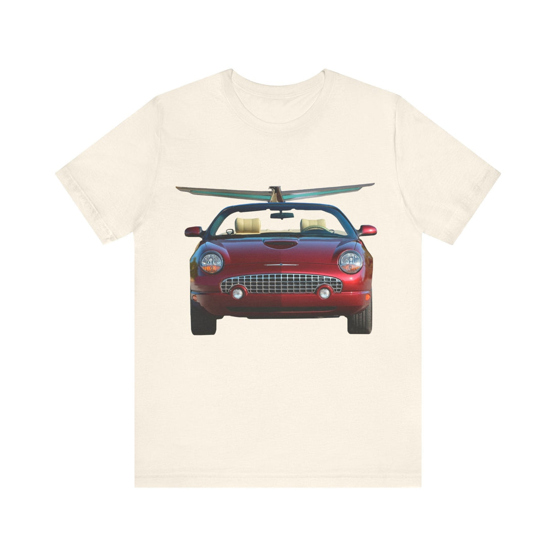 2004 Ford T-Bird Short Sleeve T-Shirt featuring classic car graphic on soft cotton fabric.