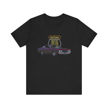 1969 Ford Torino in our Route 66 in the dark series Short Sleeve T-Shirt