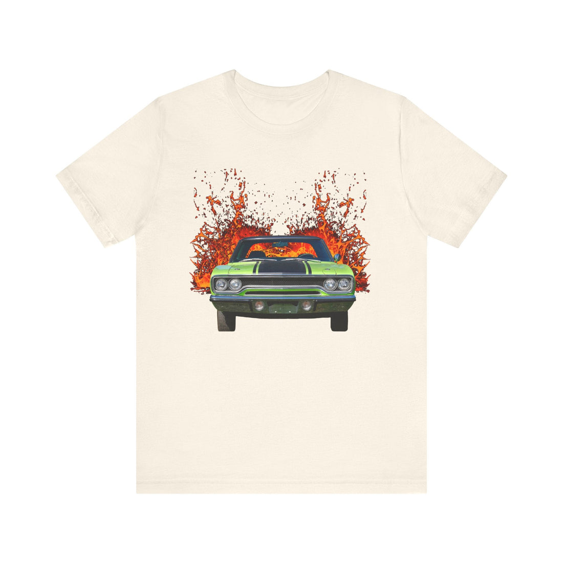 1970 Road Runner in lava series print on short sleeve tee.