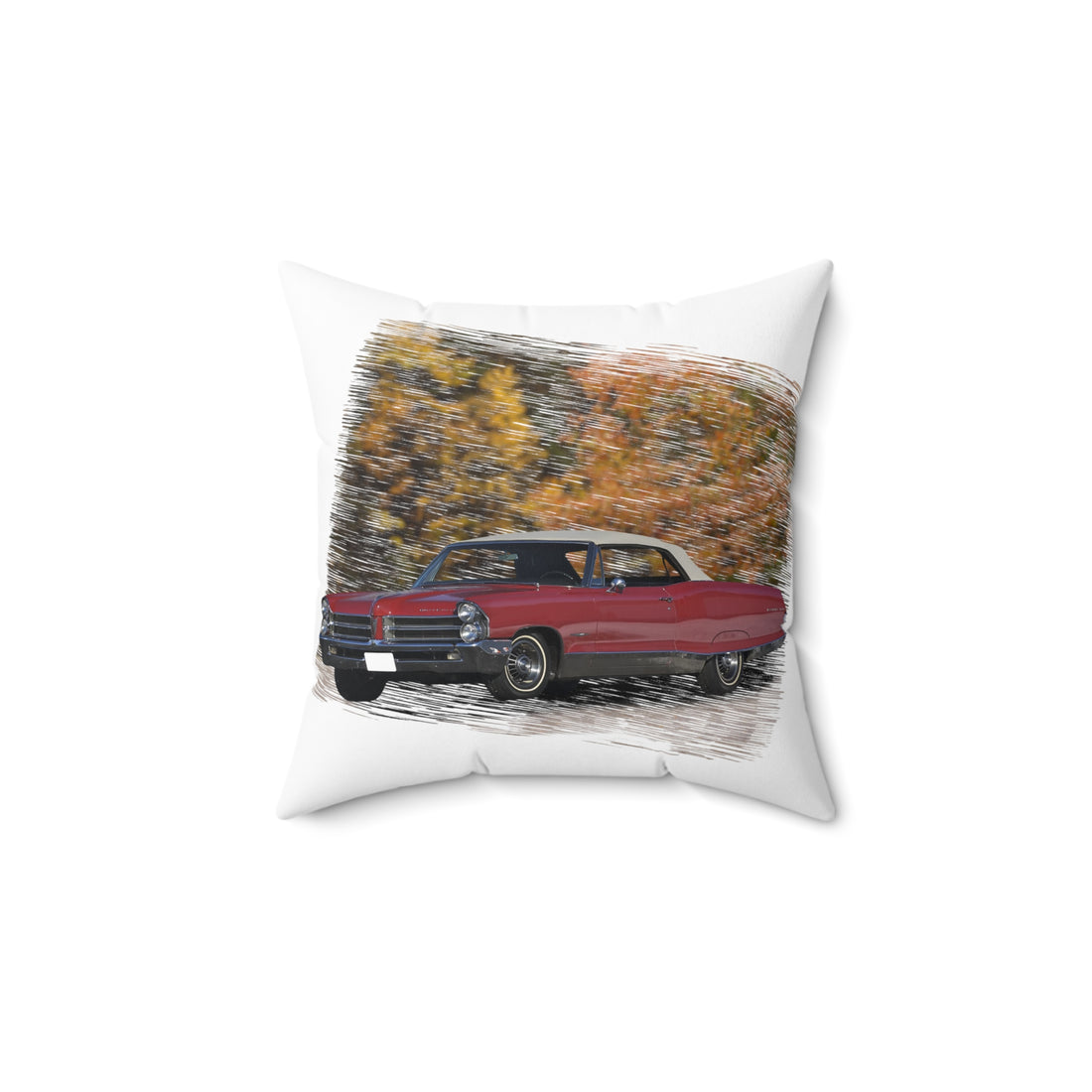 1965 Bonneville in our fall day series Spun Polyester Square Pillow