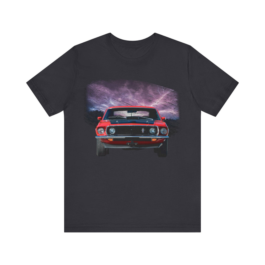 1969 Mustang Mach 1 lightning series short sleeve tee.