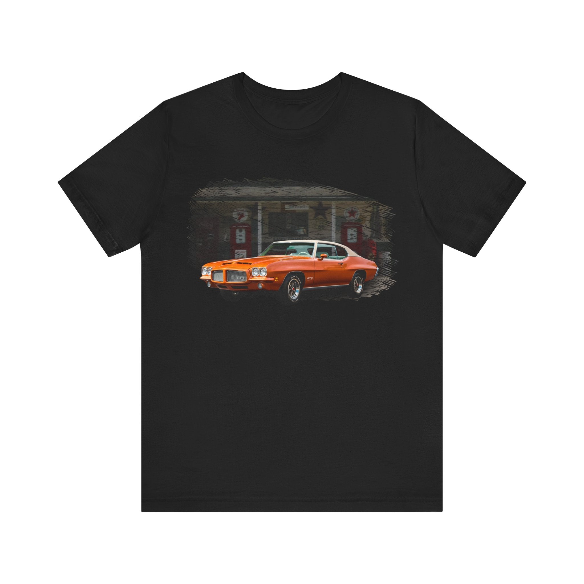 New 1971 GTO in our filling station series Short Sleeve T-Shirt