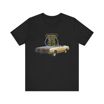 1972 Olds Cutlass in our Route 66 in the dark series Short Sleeve T-Shirt
