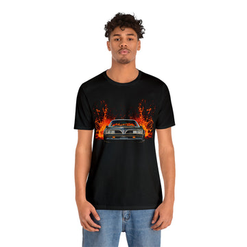 1977 Trans AM SE Bandit in our lava series Short Sleeve Tee