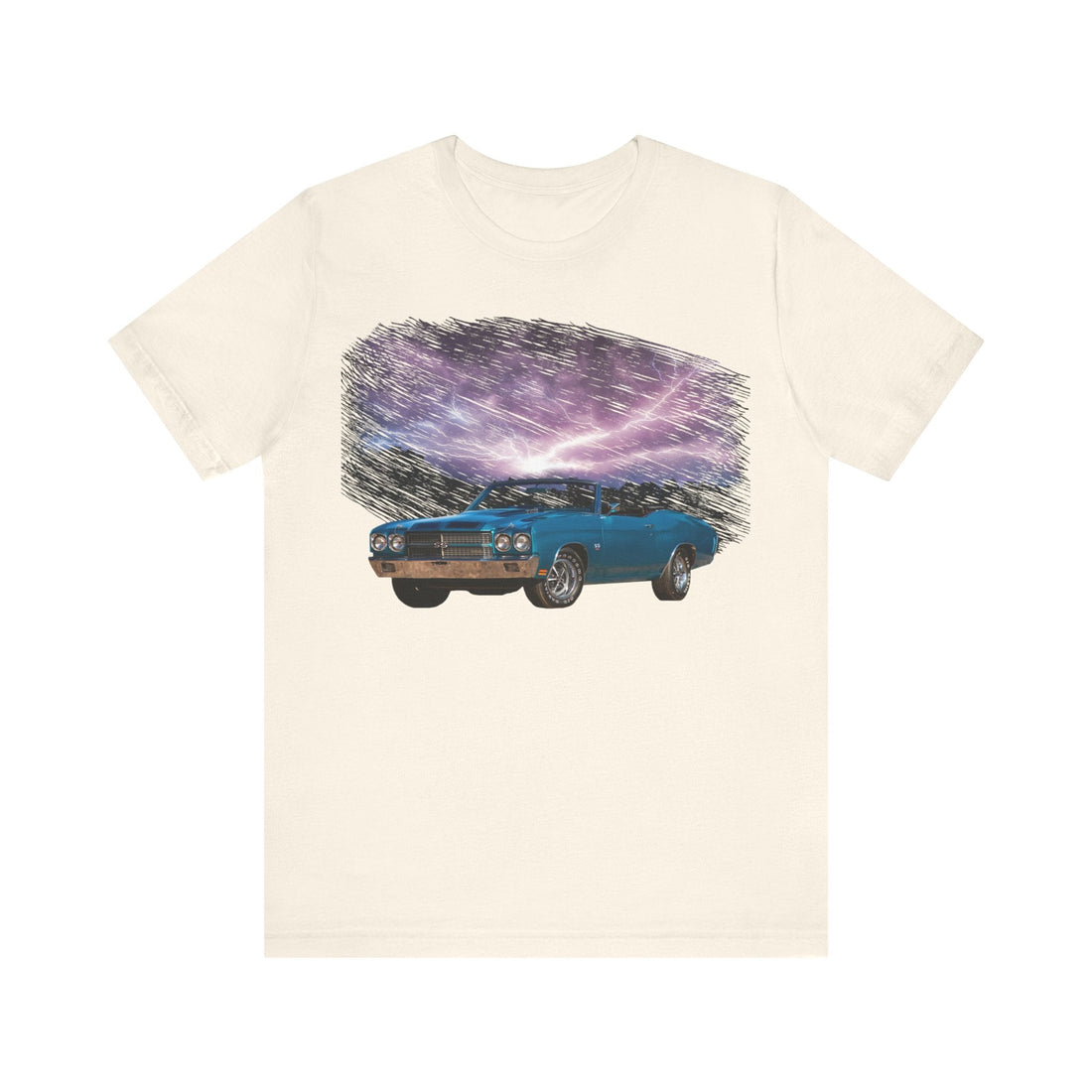 1970 Chevelle SS lightning series short sleeve tee with classic car design.