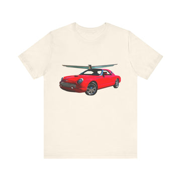 2002 Ford T-Bird Short Sleeve T-Shirt featuring classic car design, soft cotton fabric.