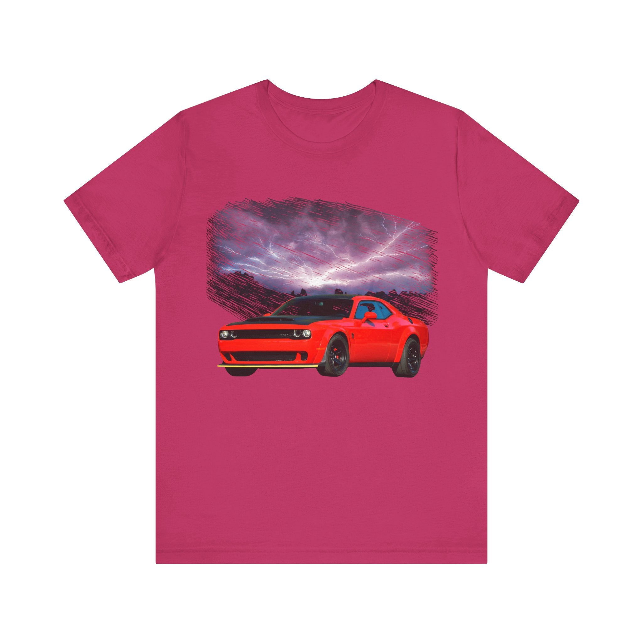 2018 Challenger Demon in our lightning series Short Sleeve Tee