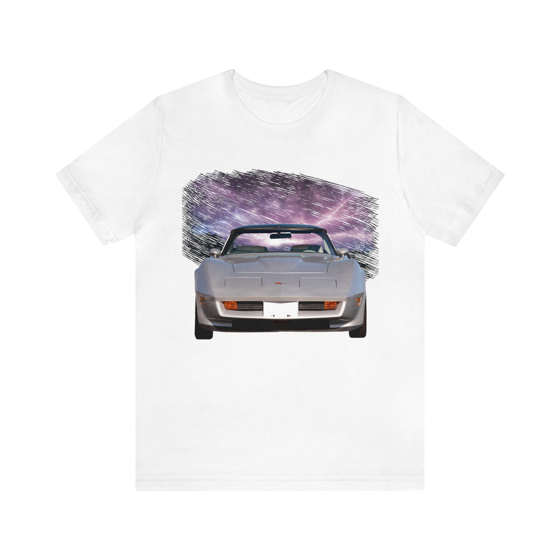 1982 Collectors Edition Corvette in our lightning series Short Sleeve Tee