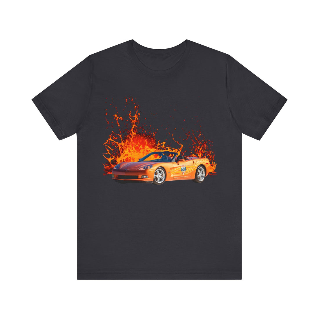 2007 Chevy Corvette Pace Car in our lava series Short Sleeve Tee