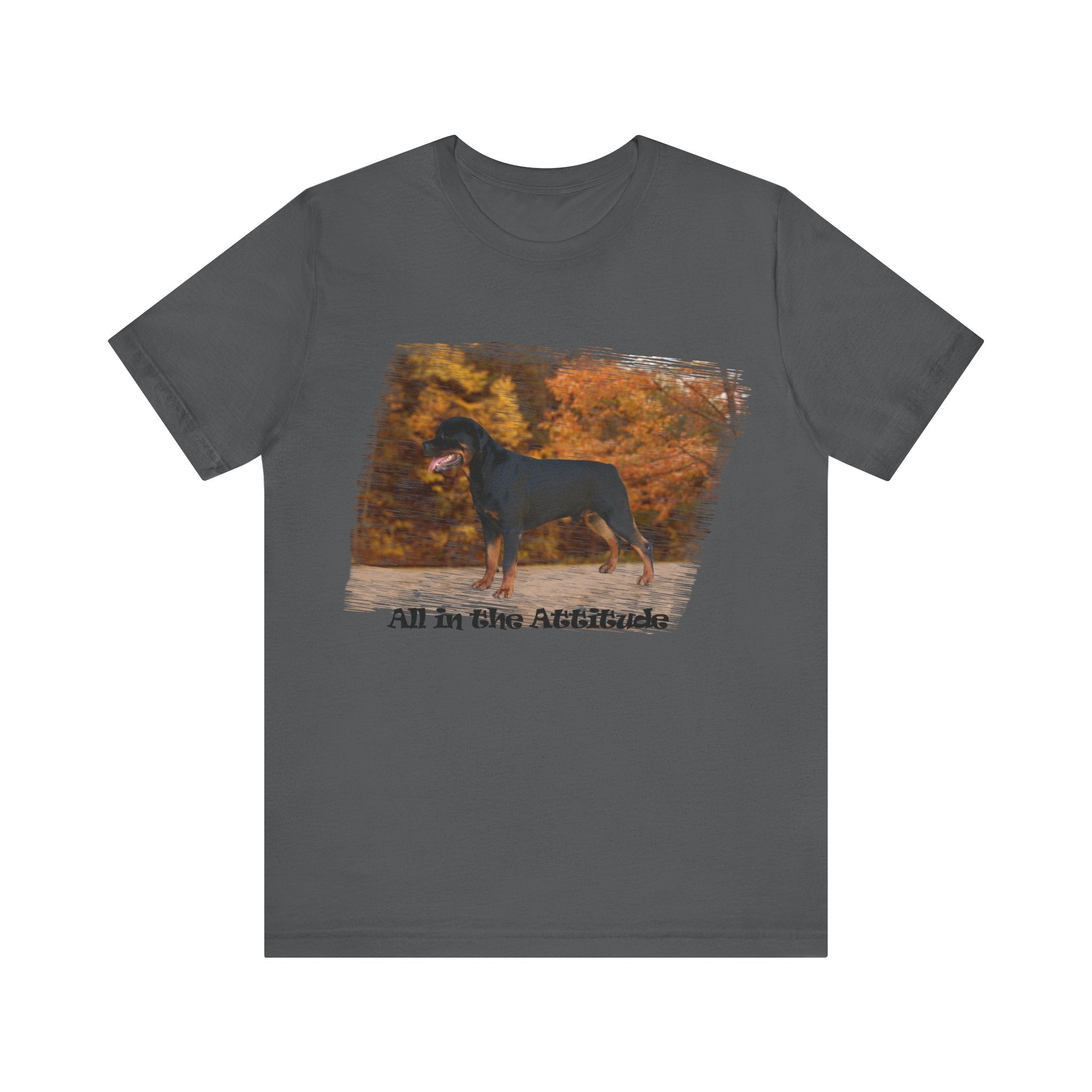 Rottweiler in our fall day Attitude series Short Sleeve Tshirt