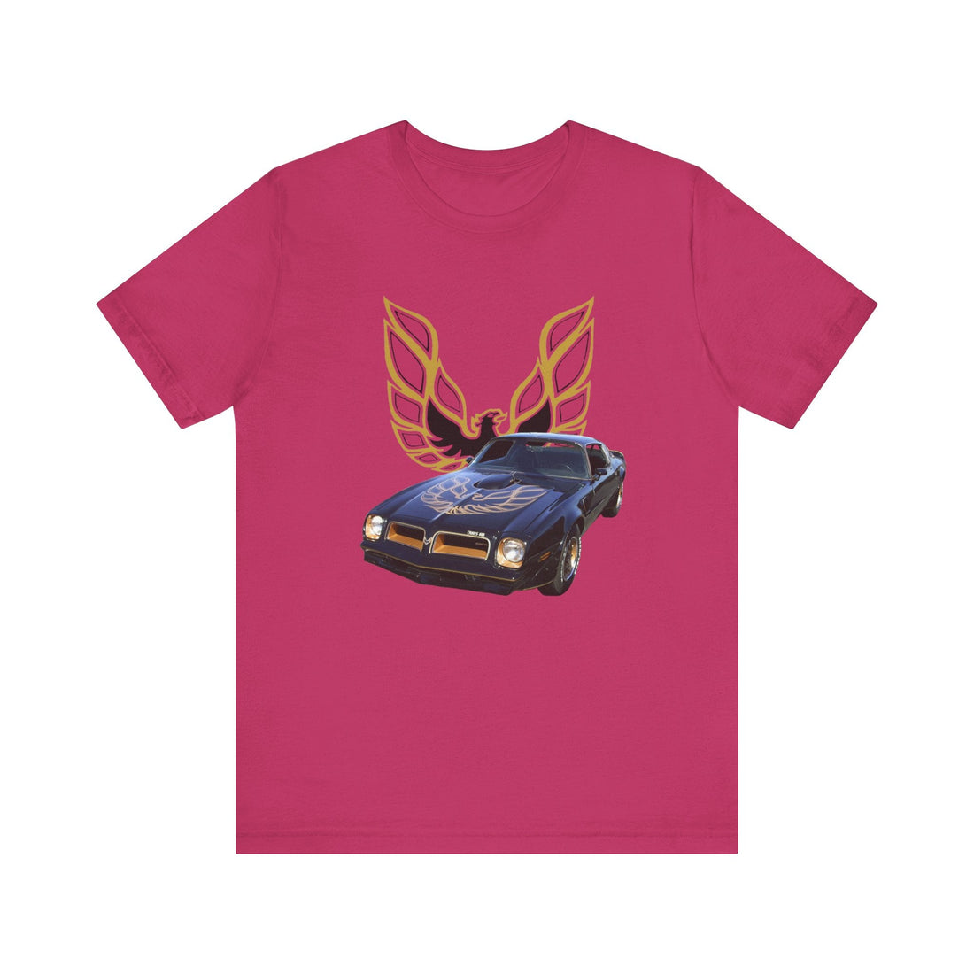 1976 Pontiac Trans AM SE short sleeve tee with classic car graphic.