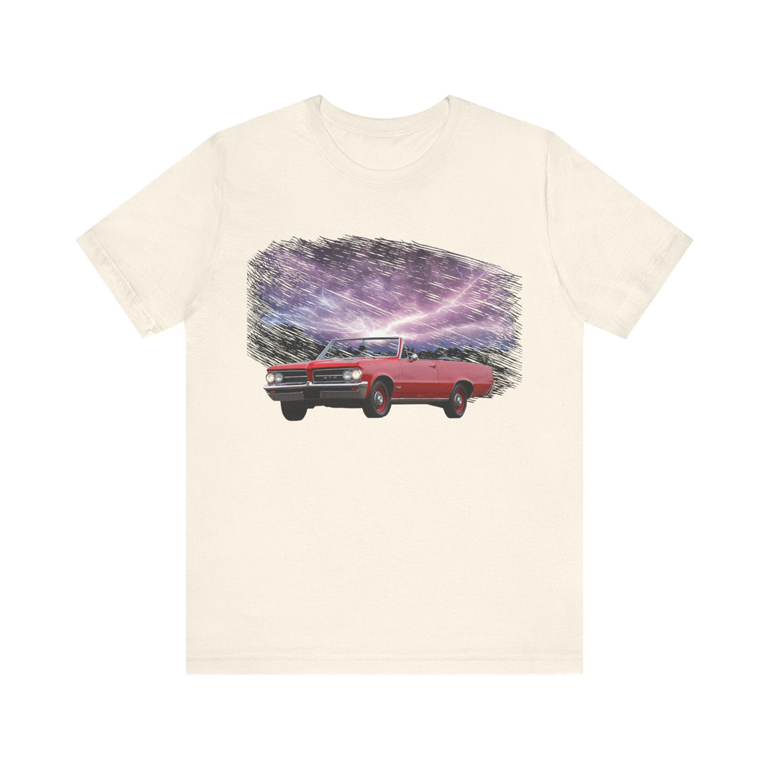 1964 Pontiac GTO Lightning Series Short Sleeve Tee with Classic Car Design