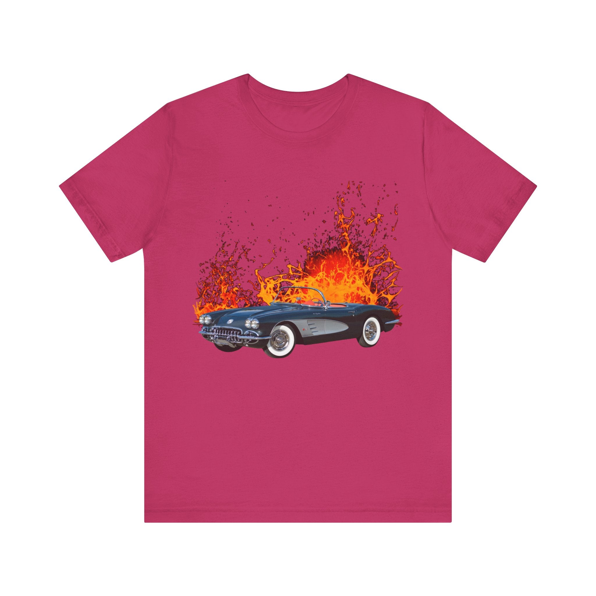 1958 Chevy Corvette in our lava series Short Sleeve Tee