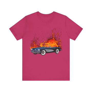 1958 Chevy Corvette in our lava series Short Sleeve Tee