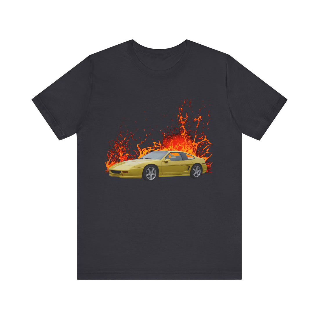 1986 Pontiac Fiero in our lava series Short Sleeve Tee