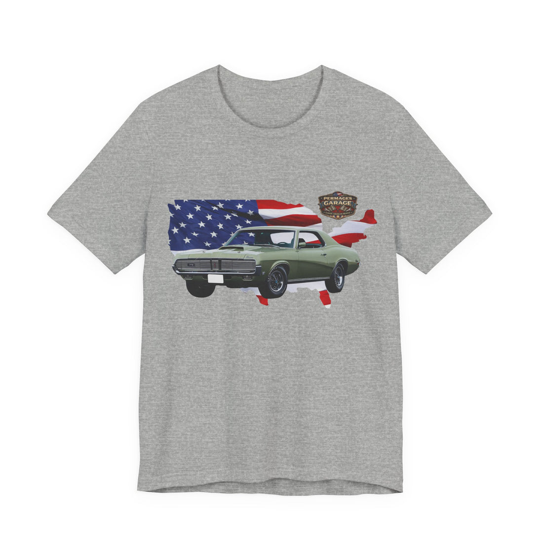US Steel Series – Horsepower with a hometown!  Slightly Distressed 1969 Mercury Cougar XR7 US Steel Series T-Shirt