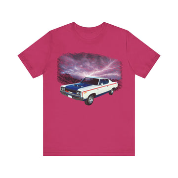 1970 AMC Rebel The Machine in our lightning series Short Sleeve Tee