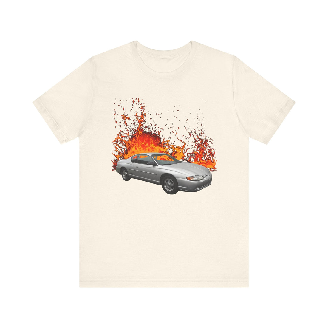 2002 Chevy Monte Carlo lava series short sleeve tee with vibrant design.