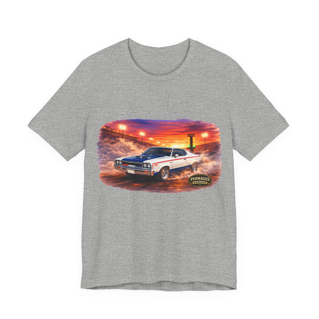 Nitro Series – High-Octane Classic  Drag Racing with Distressed 1970 AMC Rebel The Machine Nitro Series T-Shirt