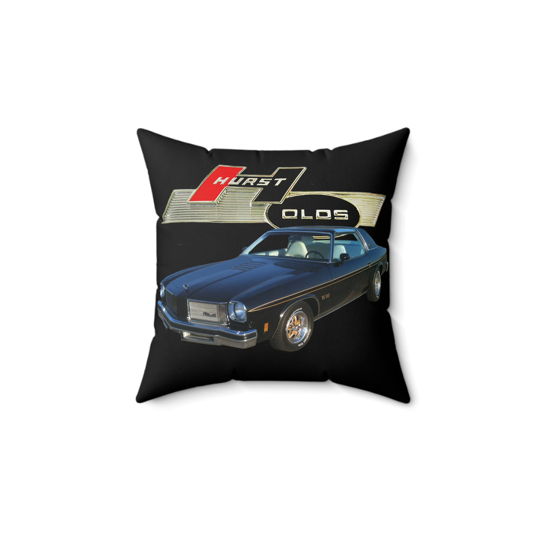 1975 Hurst Olds 442 Spun Polyester Square Pillow