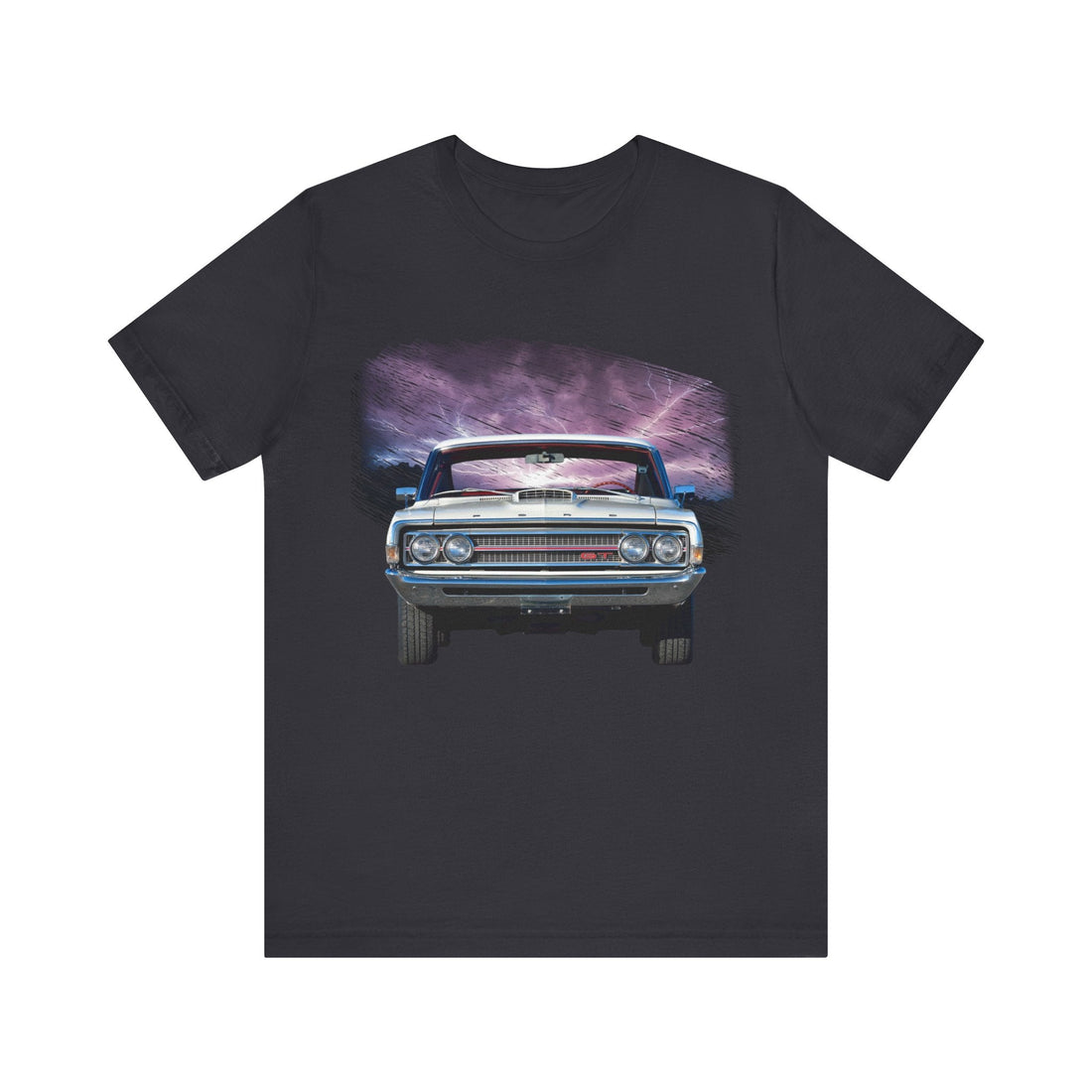 1969 Torino GT lightning series short sleeve tee with classic car graphic on front