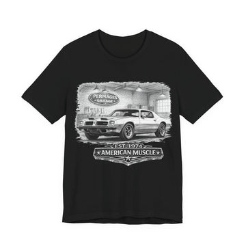 Garage Series – Its more than just a car!  Slightly Distressed 1974 Pontiac Formula Firebird Garage Series T-Shirt