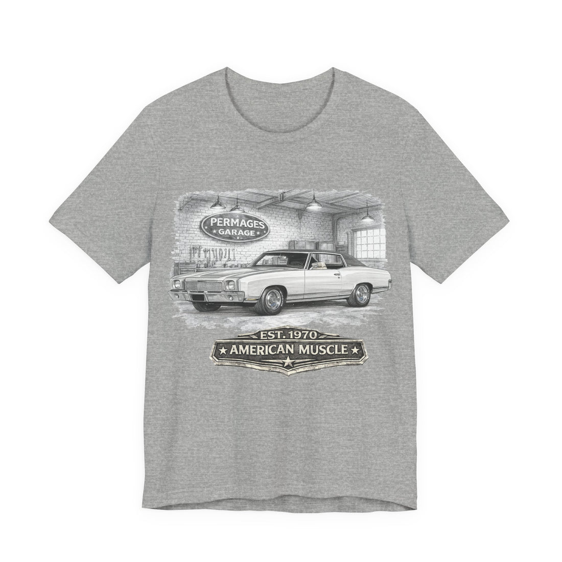 Garage Series – Its more than just a car!  Slightly Distressed 1970 Chevy Monte Carlo Garage Series T-Shirt