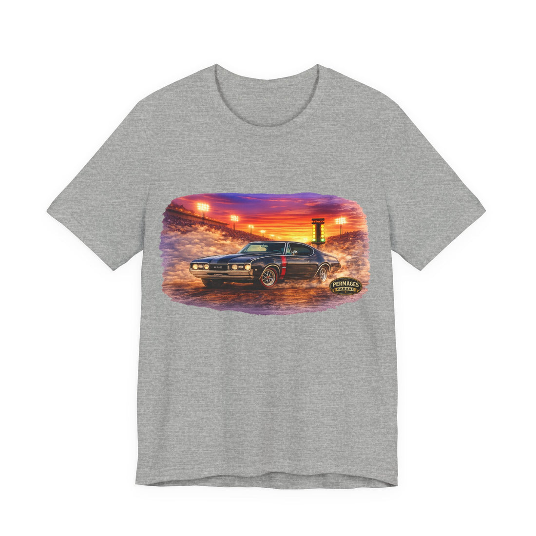 Nitro Series – High-Octane Classic  Drag Racing with Distressed 1968 Olds Cutlass 442 Nitro Series T-Shirt
