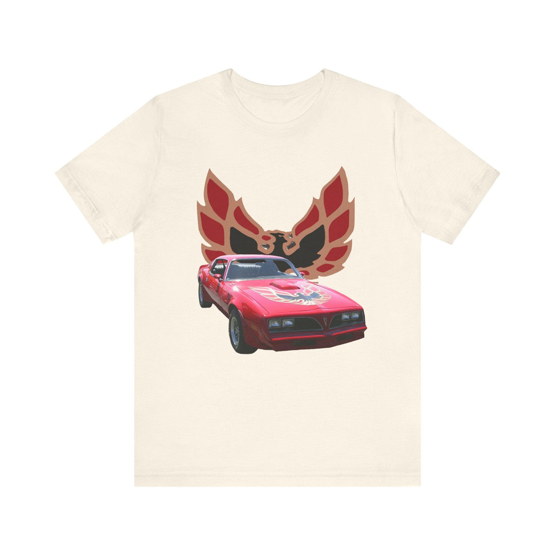 1978 Pontiac Firebird Trans AM Short Sleeve Tee featuring red vintage car design