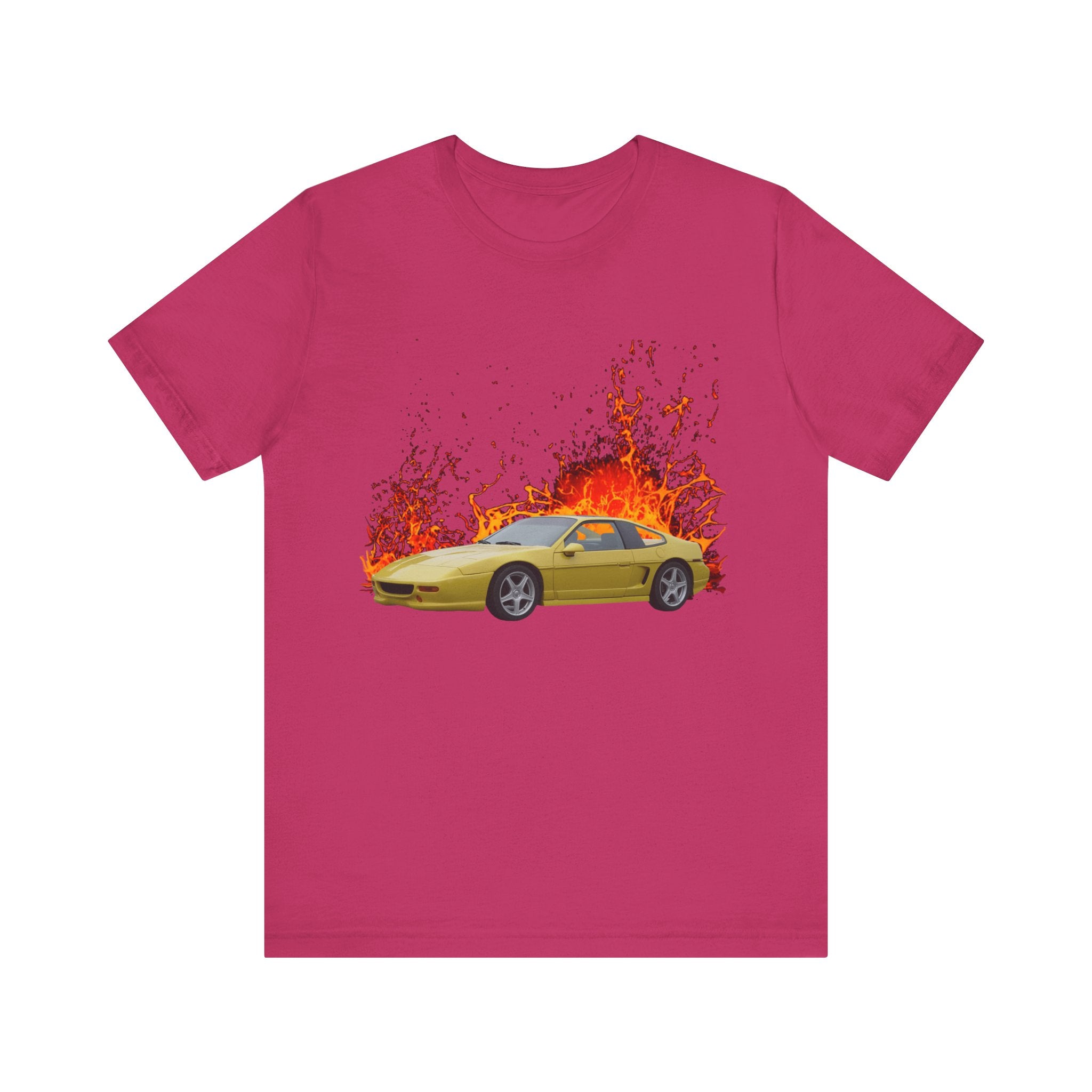 1986 Pontiac Fiero in our lava series Short Sleeve Tee