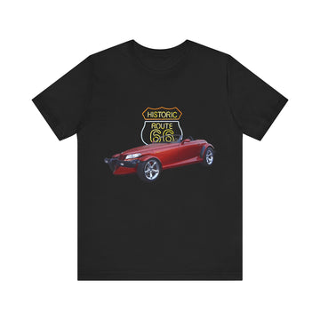 NEW 2001 Plymouth Prowler in our Route 66 in the dark series Short Sleeve T-Shirt