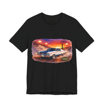Nitro Series – High-Octane Classic  Drag Racing with Distressed 1970 AMC Rebel The Machine Nitro Series T-Shirt