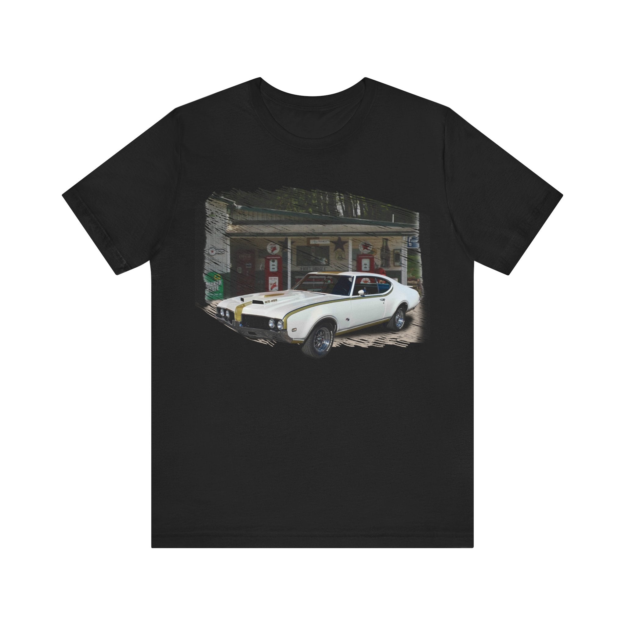 NEW 1969 Hurst Olds 442 in our filling station series Short Sleeve T-Shirt