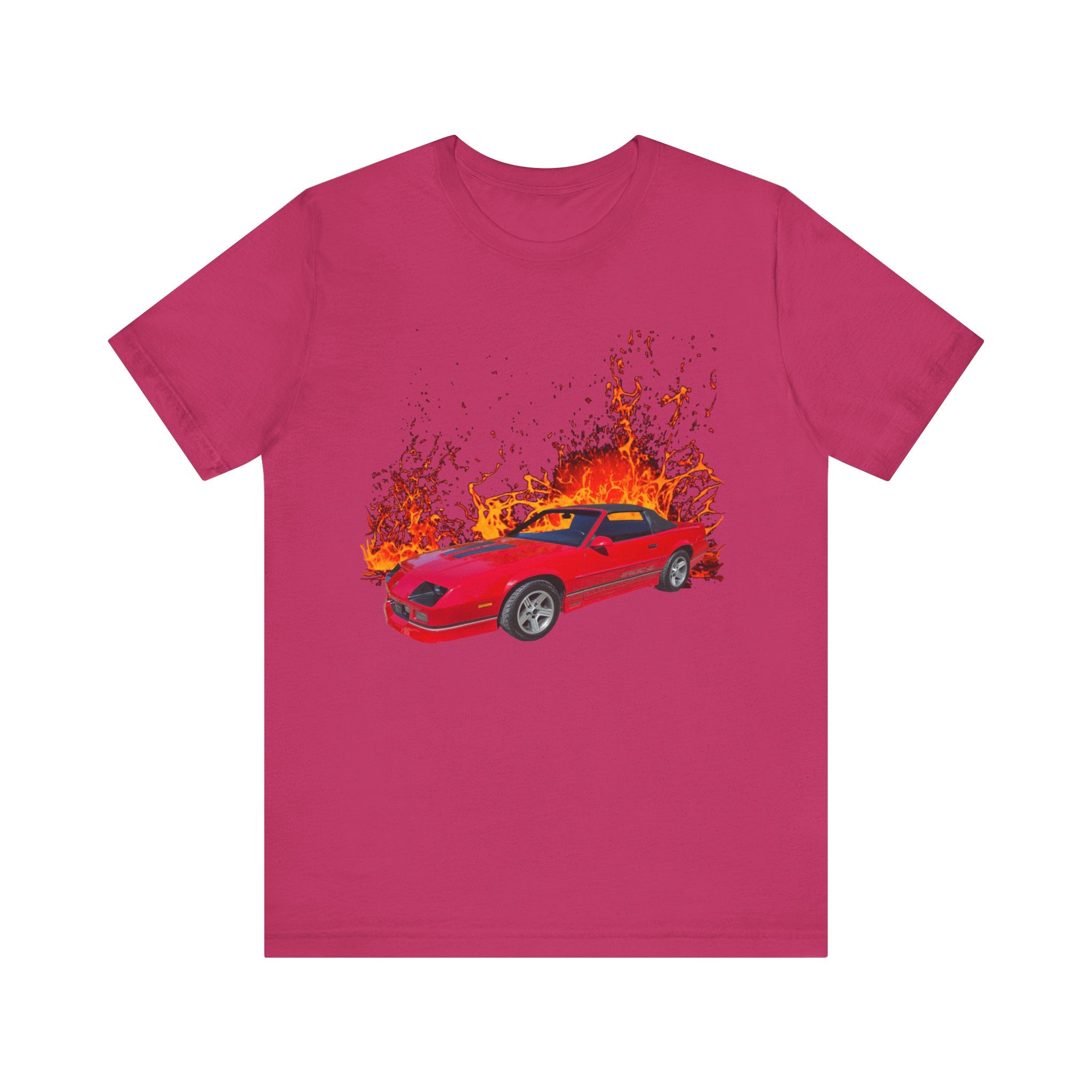 1989 Chevy Iroc-Z Camaro in our lava series Short Sleeve Tee