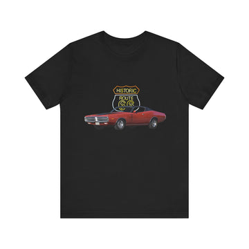 1972 Dodge Charger in our Route 66 in the dark series Short Sleeve T-Shirt