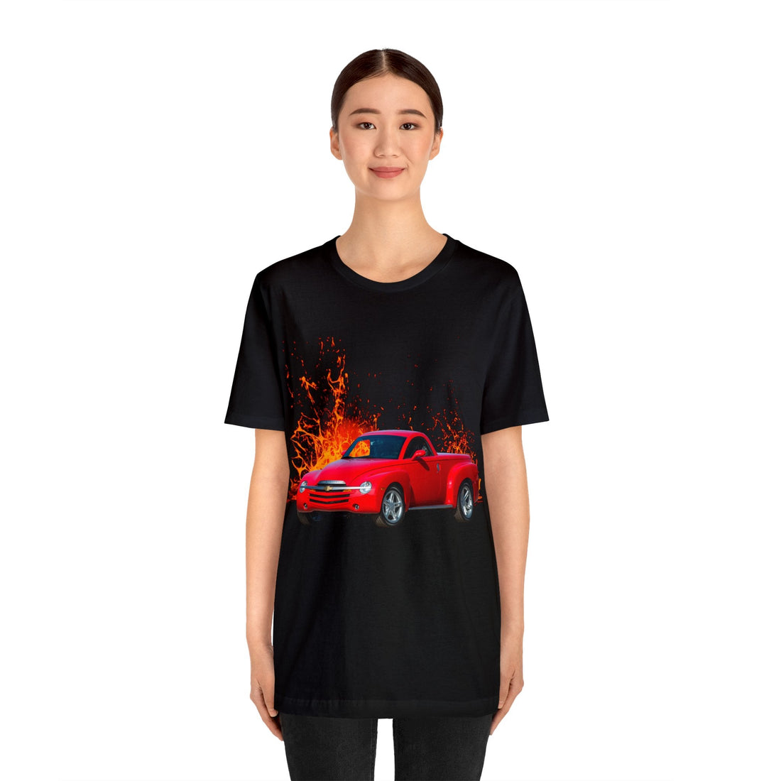 2004 SSR lava series short sleeve tee with red car design.
