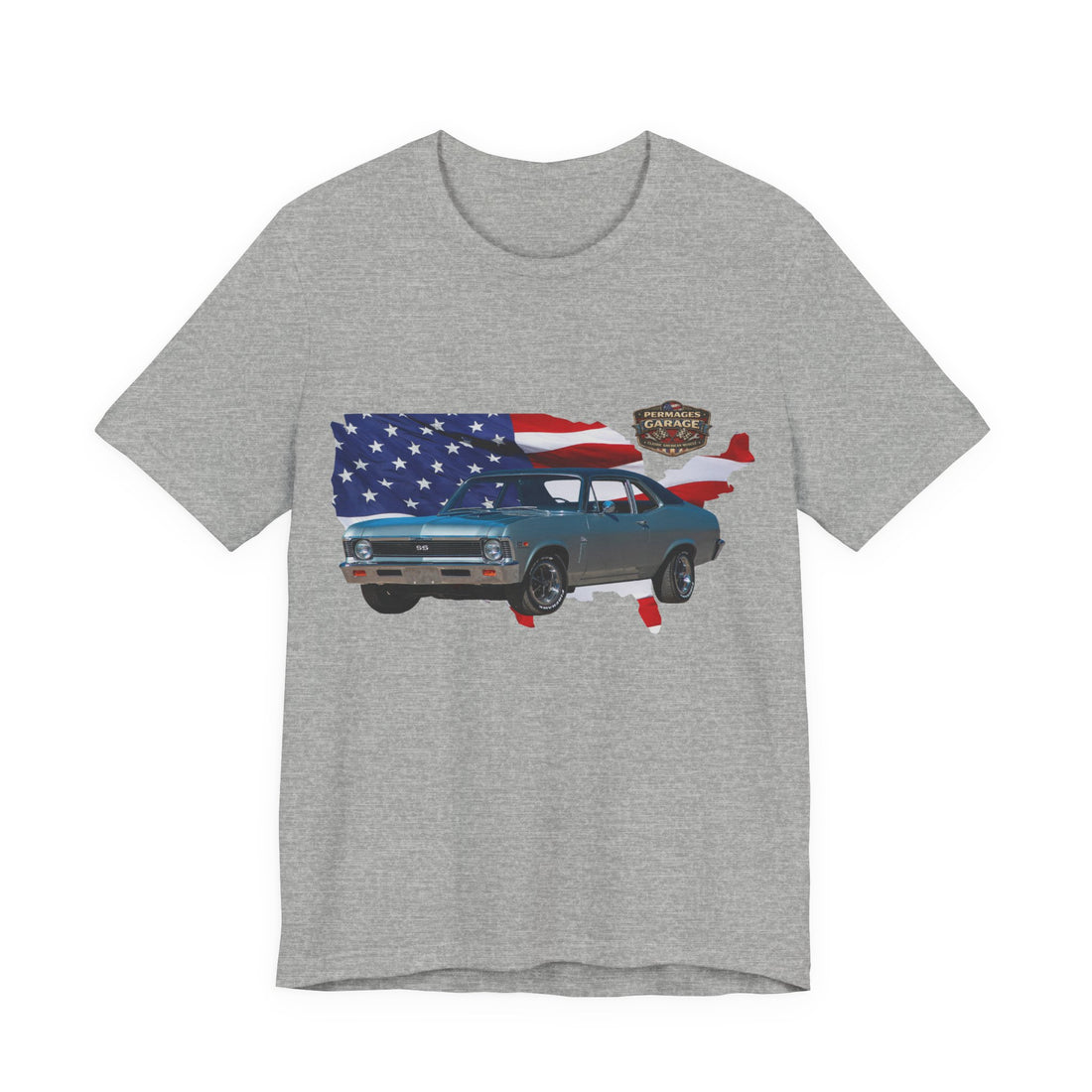 US Steel Series – Horsepower with a hometown!  Slightly Distressed 1969 Chevy Nova SS US Steel Series T-Shirt