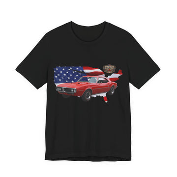 US Steel Series – Horsepower with a hometown!  Slightly Distressed 1967 Pontiac Firebird US Steel Series T-Shirt