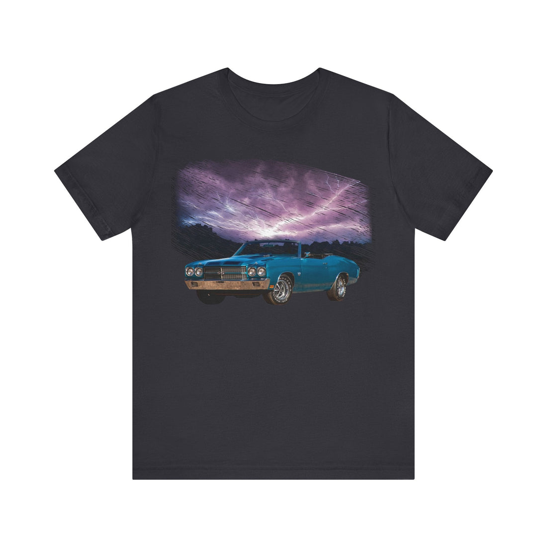 1970 Chevelle SS lightning series short sleeve tee with classic car design.