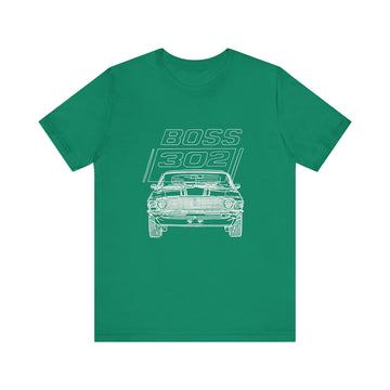 1970 Mustang Boss 302 in our sketch series Short Sleeve Tee