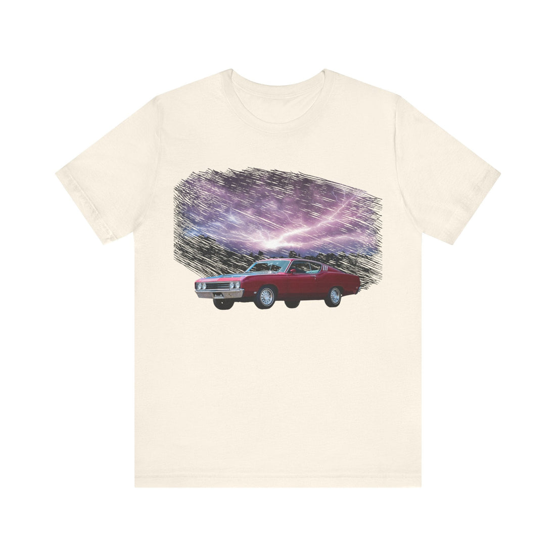 1969 Torino Lightning Series Short Sleeve Tee with Vintage Car Design